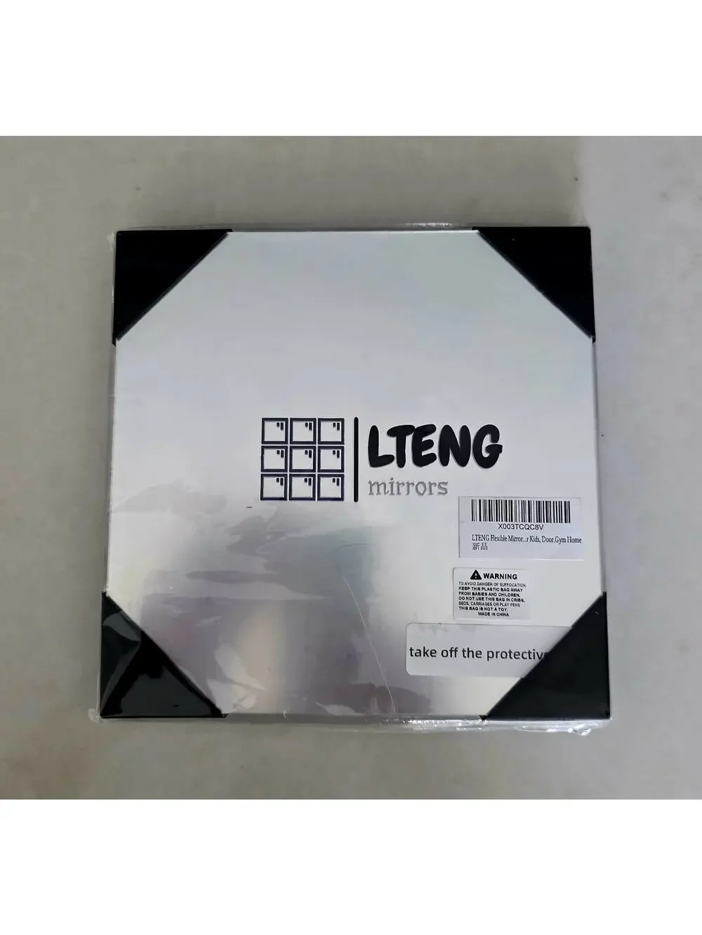 LTENG Flexible Wall Mirror Self Adhesive Acrylic Mirror Sheet Home Gym Decor